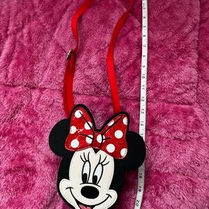Disney Minnie Mouse Red and White Bow Kids Crossbody Bag